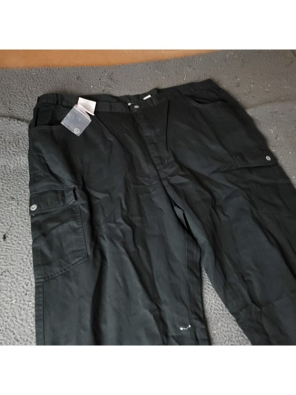 Boulder Creek Trading Pants Mens Big Tall 50 38L Black Khaki Chino Cotton Cargo